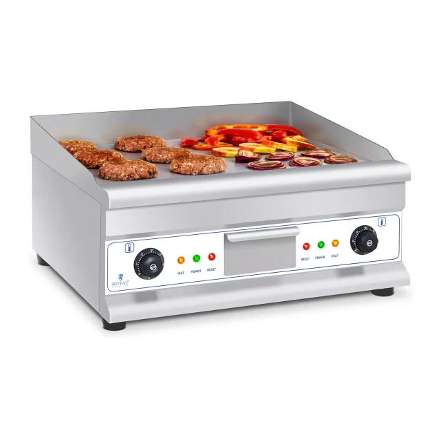 Elektromos grilllap, sima, 300 °C, 60 cm, 2 x 3200 W