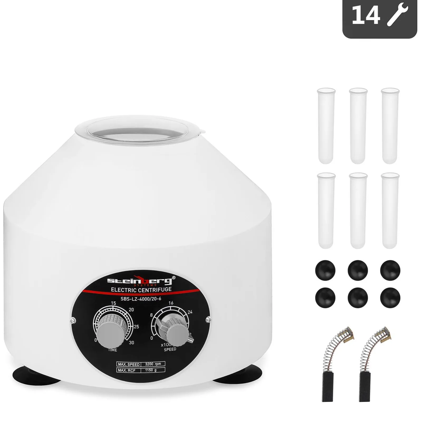 Professzionális laboratóriumi centrifuga plazma számára, maximum 6 db 20 ml-es cső befogadására alkalmas, 110 W, SBS-LZ-4000/20-6
