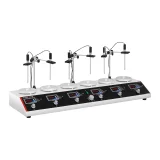 Agitator magnetic de laborator 99 °C cu temporizator, 6 stații + bare de agitare 2