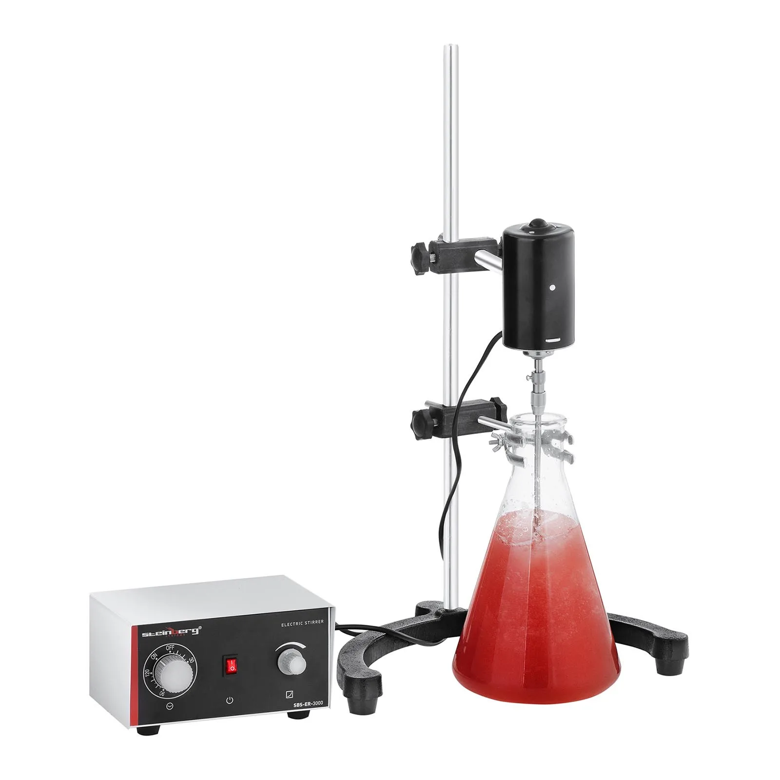 Laboratóriumi mechanikus keverő időzítővel, 3400 fordulat/perc