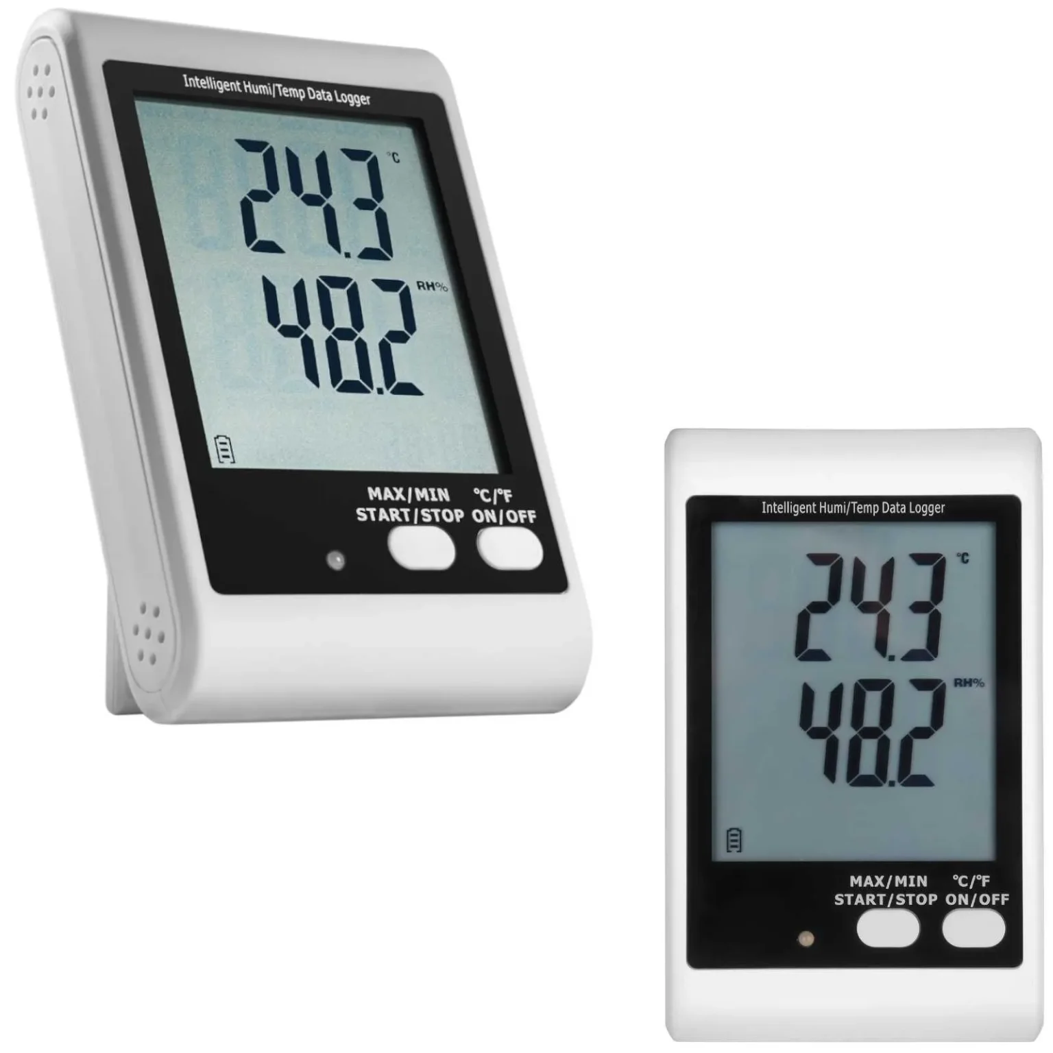 Hő- és páratartalom-mérő, hőmérséklet- és páratartalom-naplózó, mérési tartomány 0–100% relatív páratartalom, -35–70 °C, USB