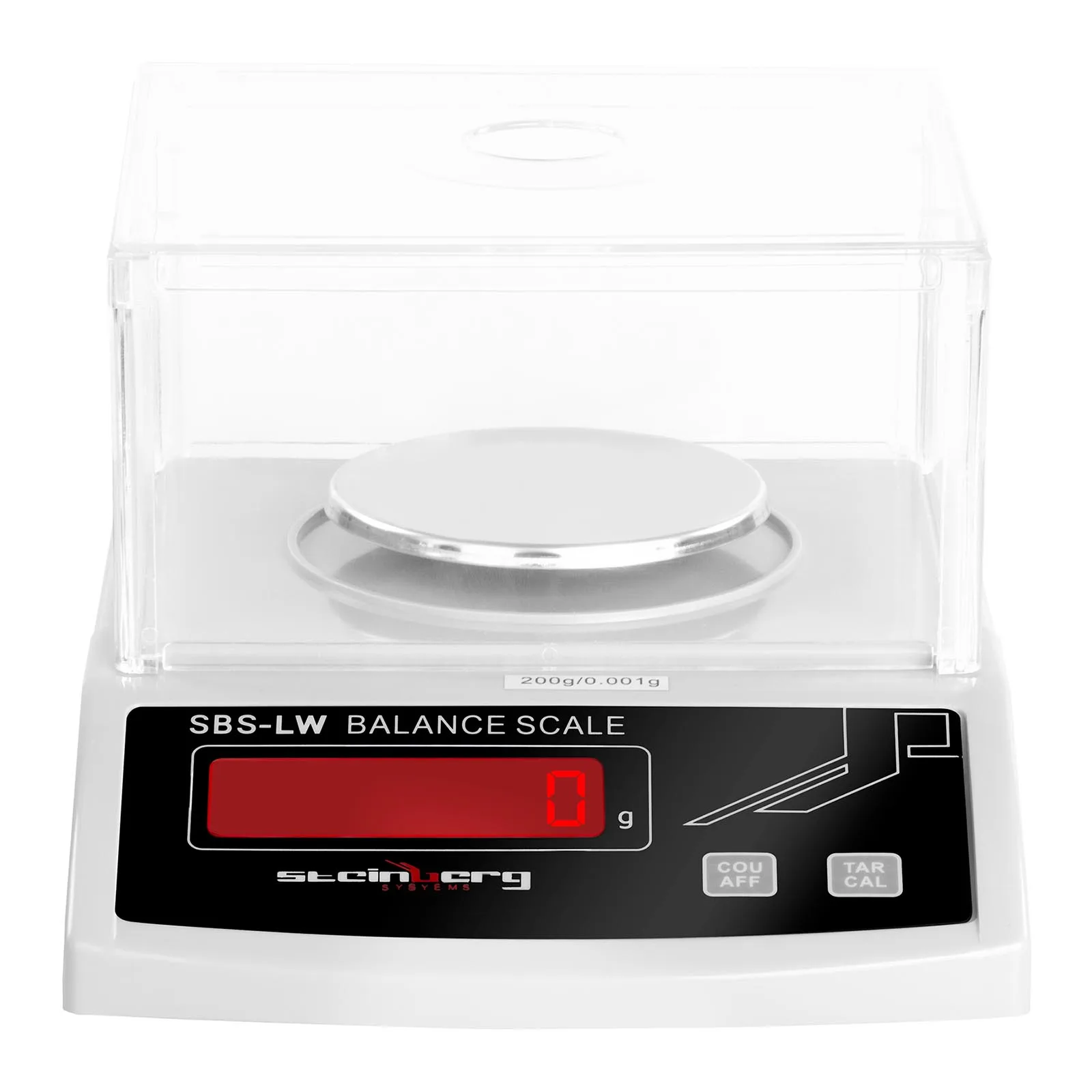 Presná laboratórna váha so skleneným krytom a LED displejom, 200 g / 0,001 g 3