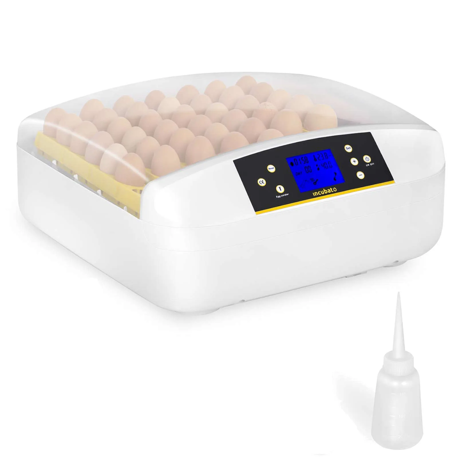 Keltető/kikelőgép 56 tojás keltetéséhez + 90 W-os vízadagoló 3