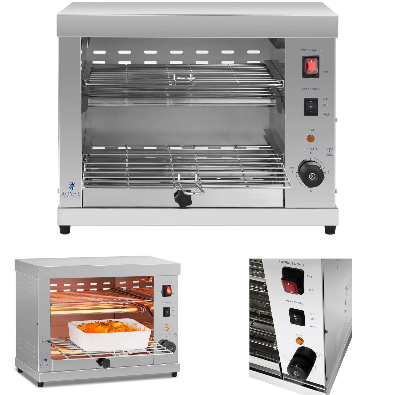 3250 W-os dupla Salamander kenyérpirító
