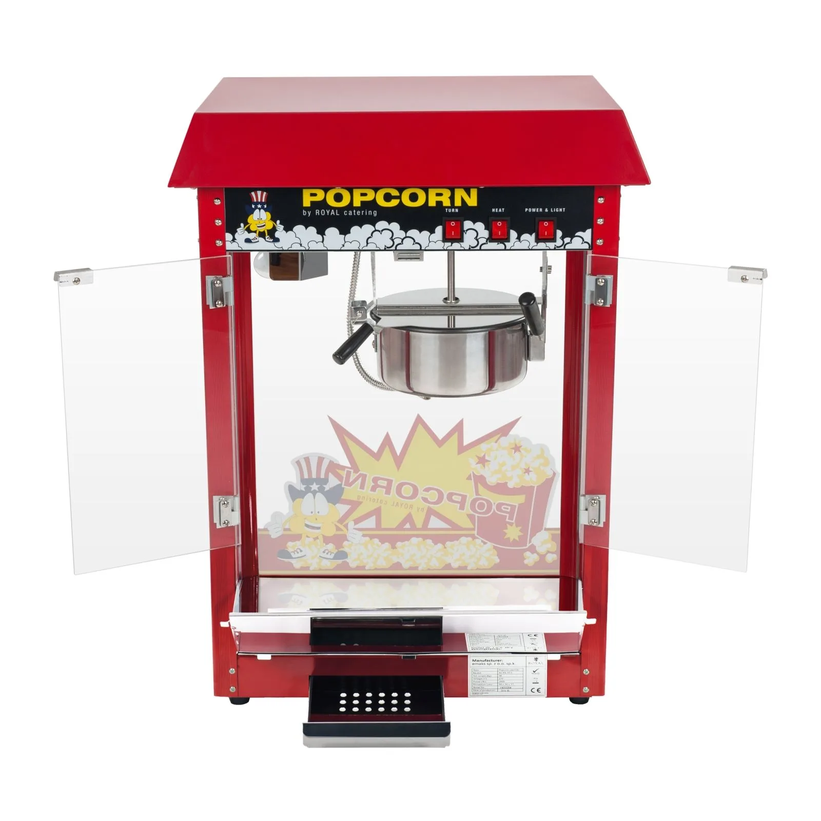 Kerekes kocsival ellátott mobil popcornkészítő 4