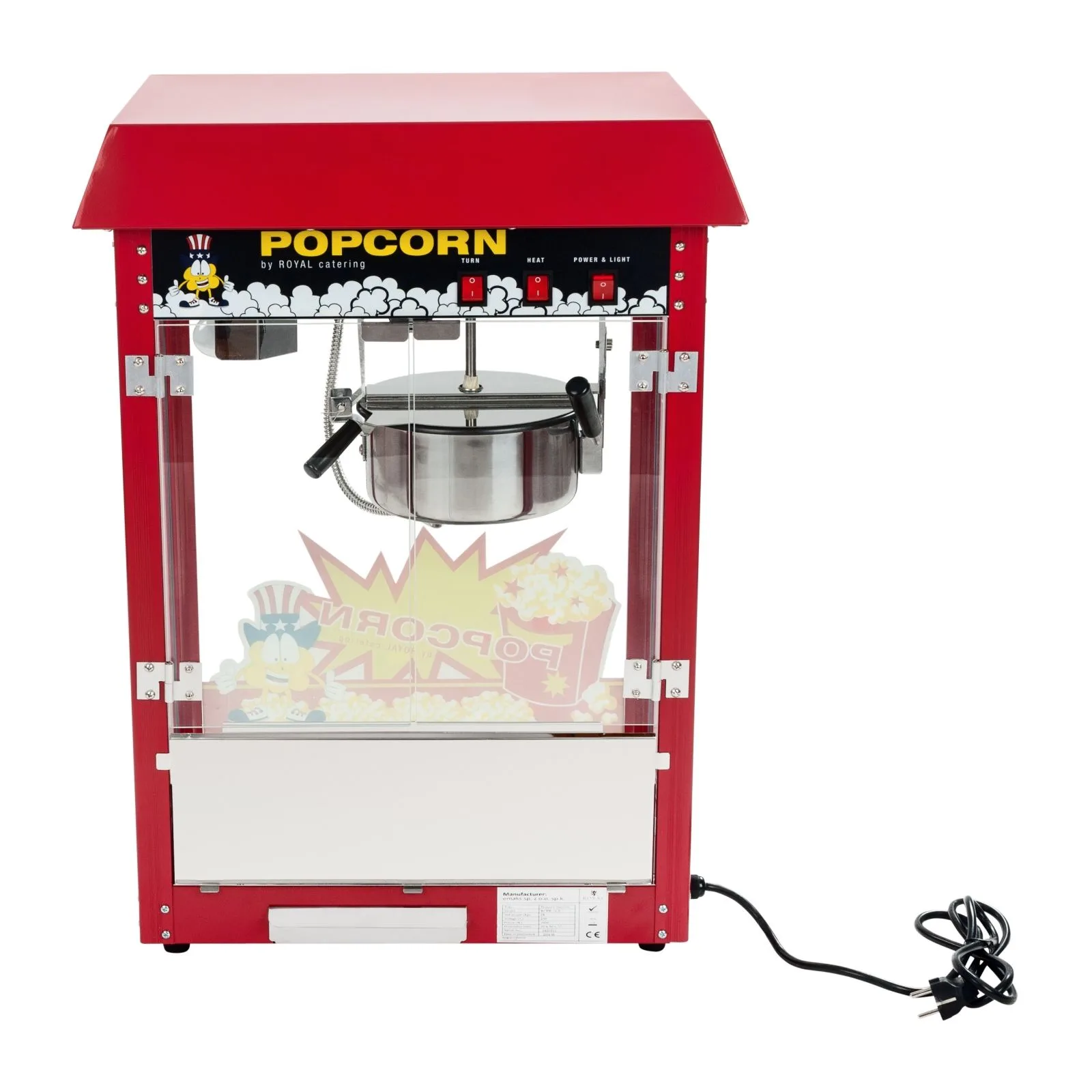 Kerekes kocsival ellátott mobil popcornkészítő 5