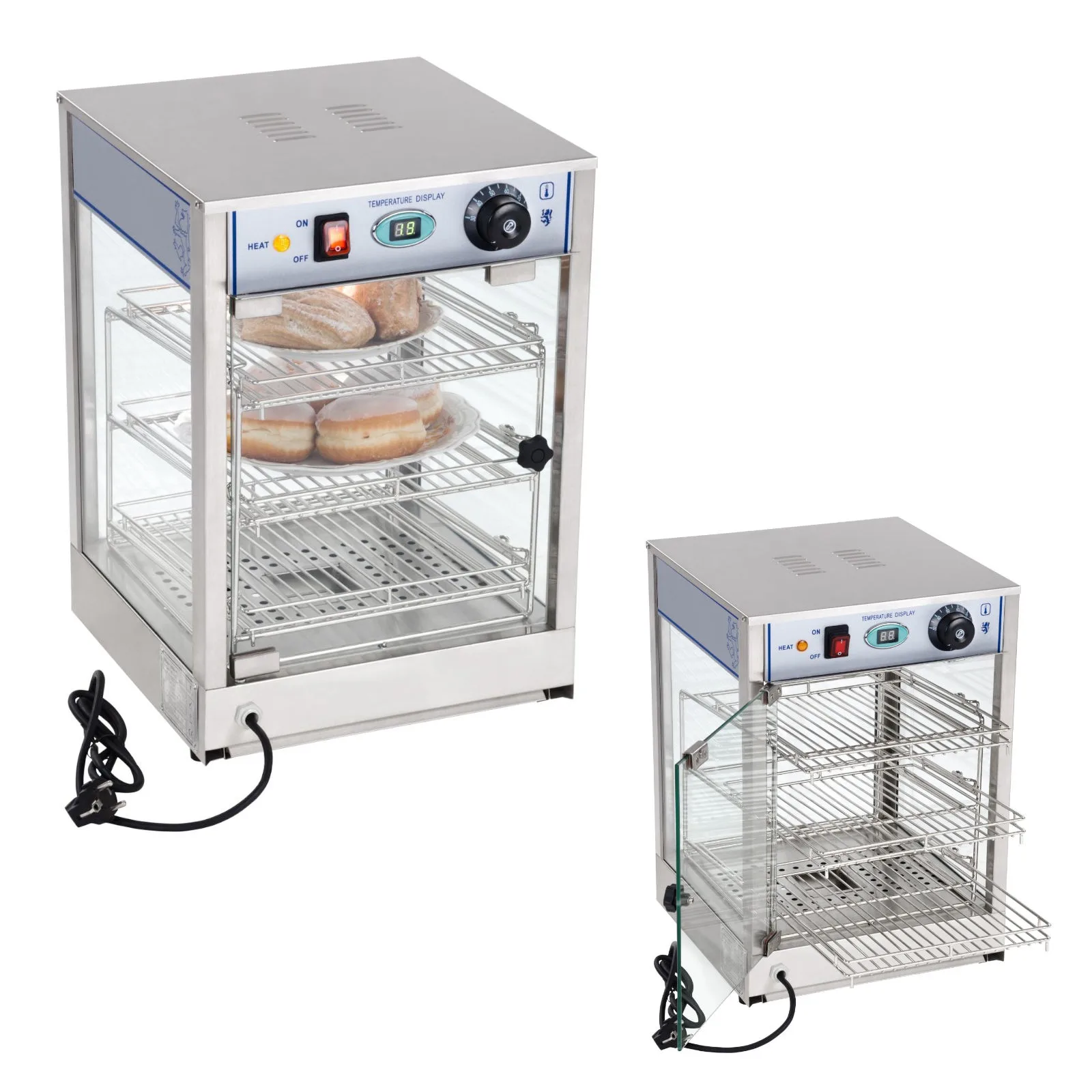 850 W-os hővitrin, szélesség 35,5 cm