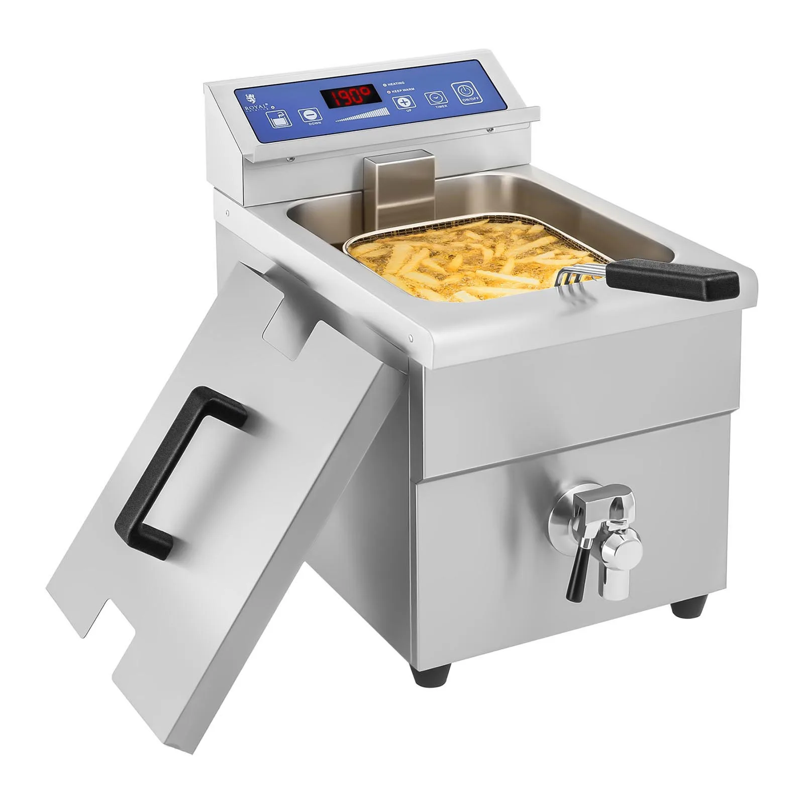 Royal Catering 10 l-es indukciós sütő csapokkal, 230 V 2