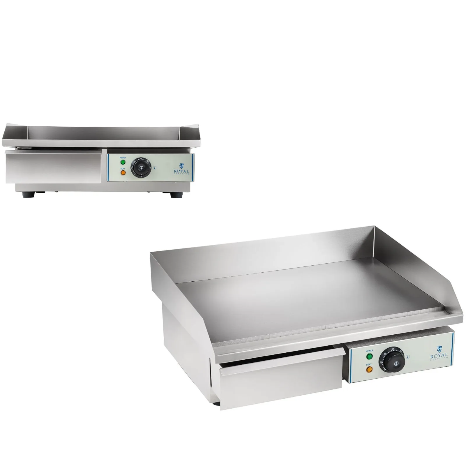 Magas peremű elektromos grill, 55 cm széles