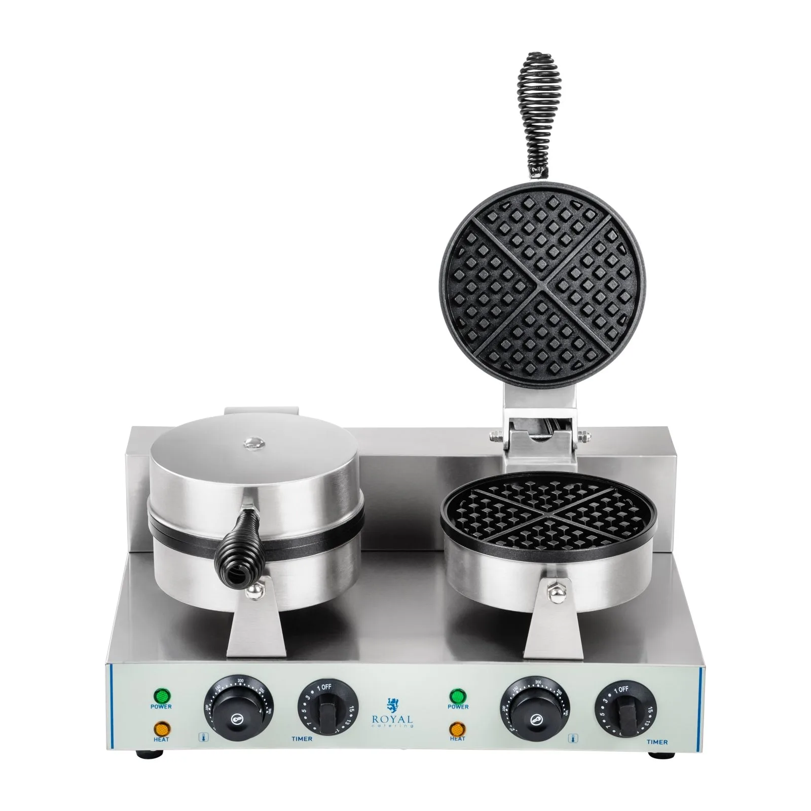 Aparat rotund de făcut vafe cu două plăci din TEFLON, diametru 18,5 cm 2