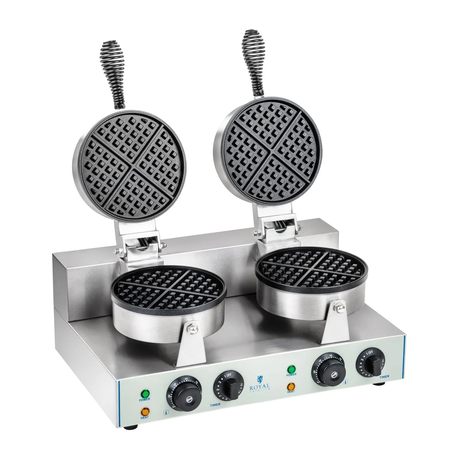 Aparat rotund de făcut vafe cu două plăci din TEFLON, diametru 18,5 cm 4