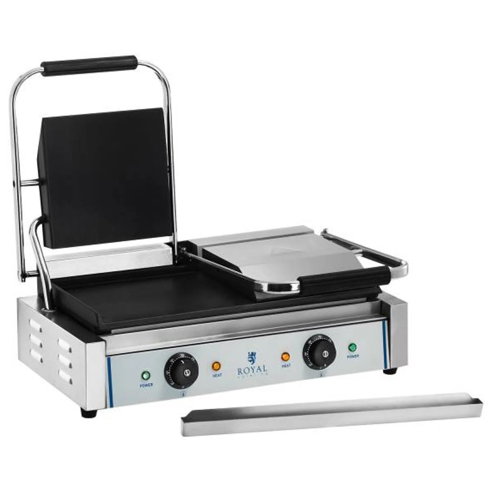 Royal Catering kétoldalas sima felületű kontaktgrill, 3600 W, 230 V