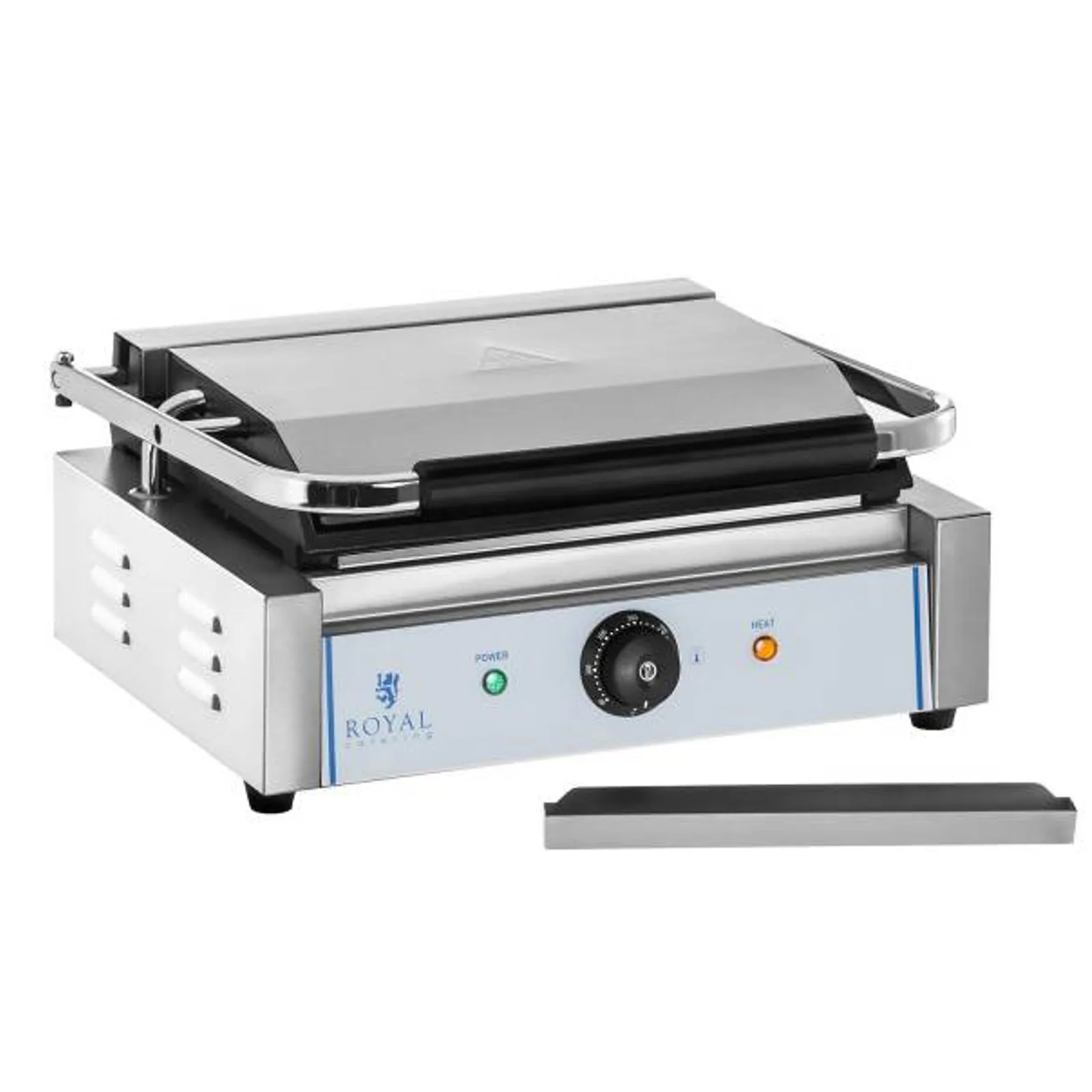PANINI 2200 W 230 V Royal Catering kétoldalas sima kontaktgrill