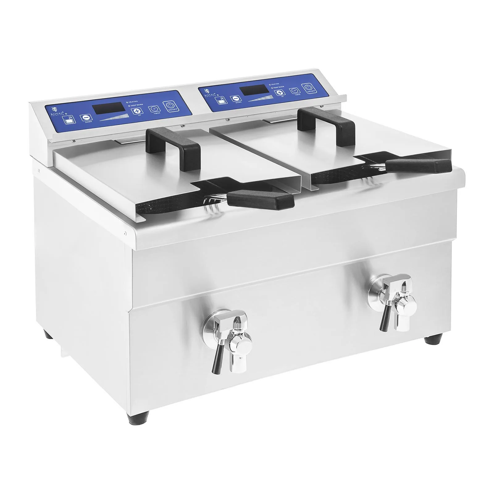 Royal Catering 7000W 230V Friteuză dublă cu inducție 2x 10L 3