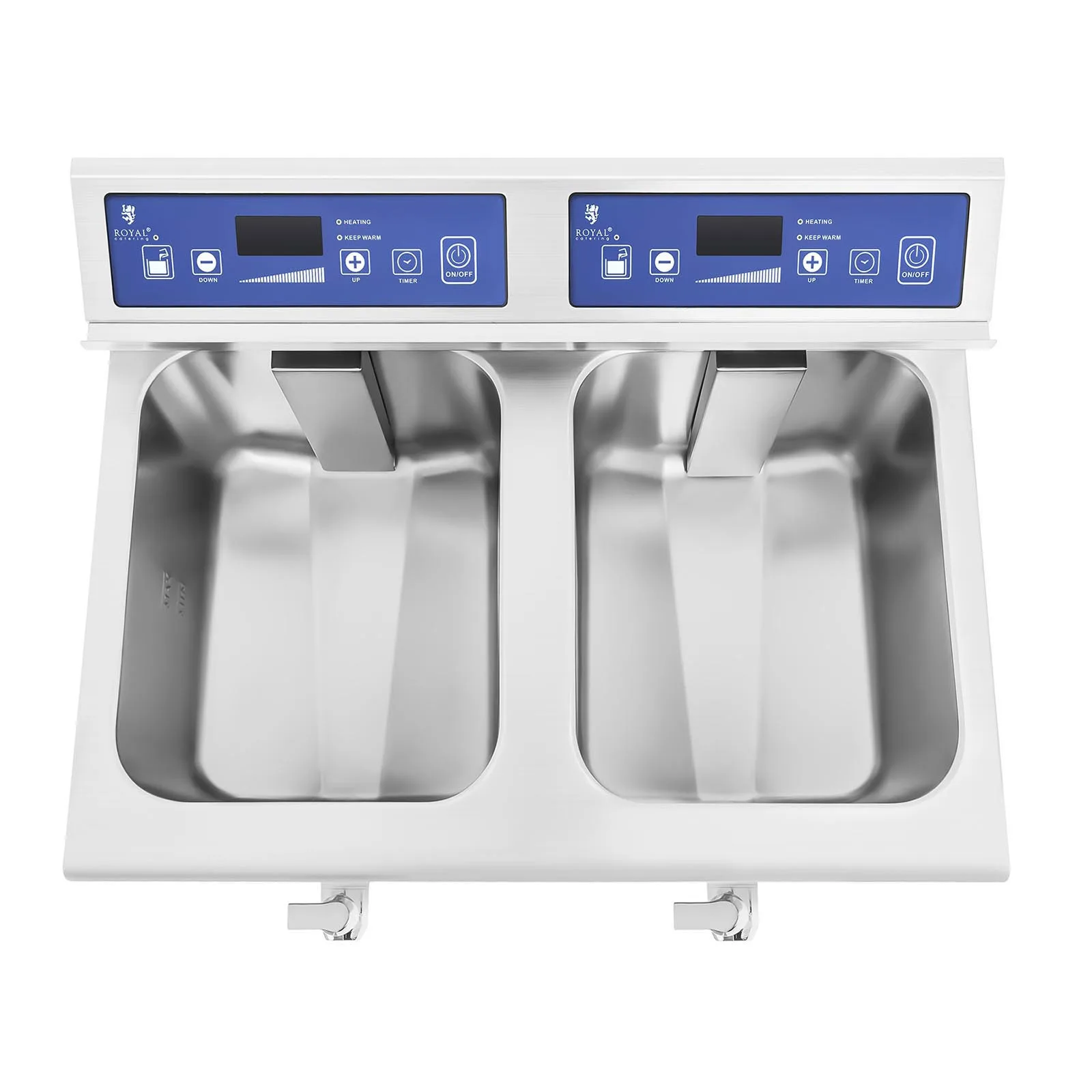 Royal Catering 7000W 230V Friteuză dublă cu inducție 2x 10L 8