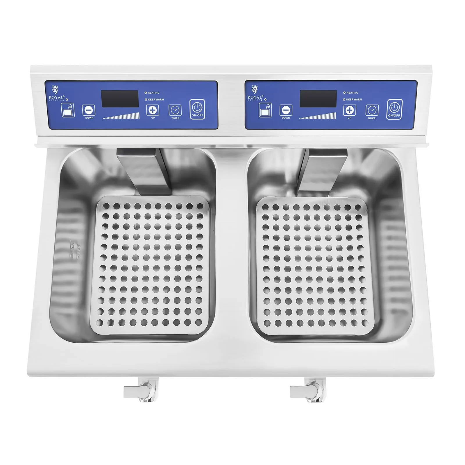 Royal Catering 7000W 230V Friteuză dublă cu inducție 2x 10L 9