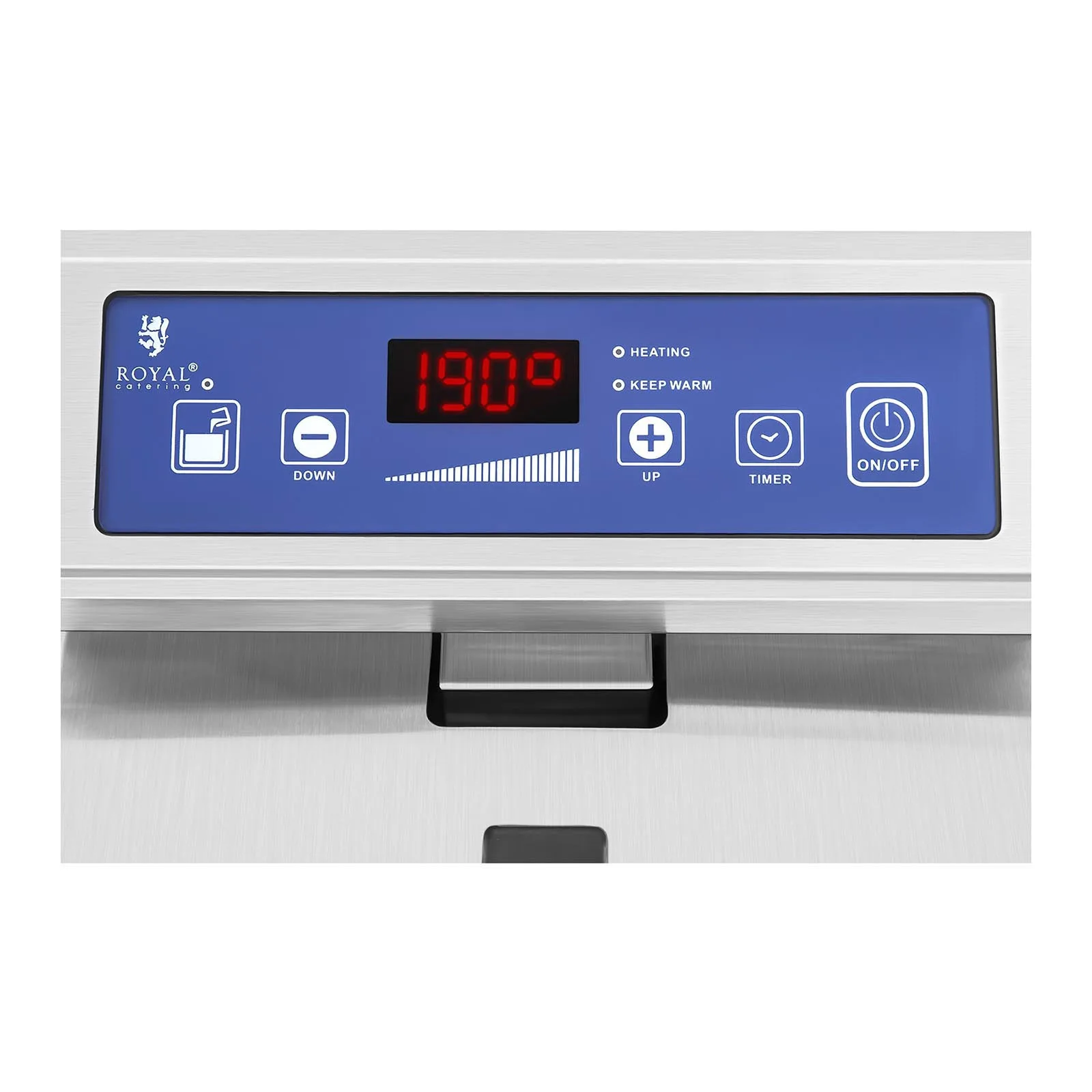 Royal Catering 7000W 230V Friteuză dublă cu inducție 2x 10L 10