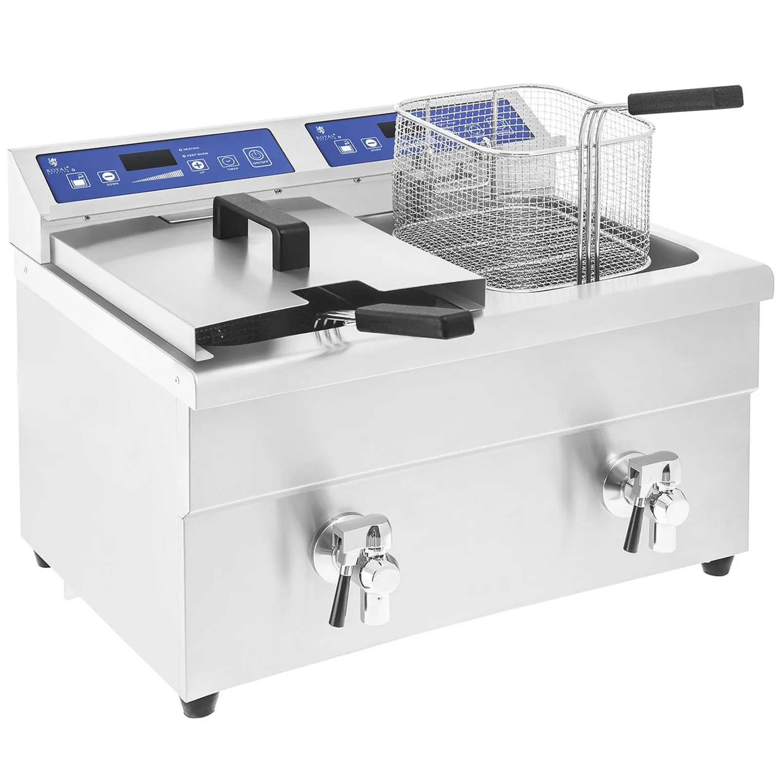 Royal Catering 7000 W-os, 230 V-os dupla indukciós sütő 2x 10 l