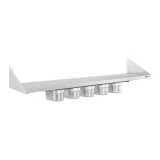 Raft de perete din oțel inoxidabil pe suporturi cu recipiente GN1/9 2