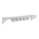Raft de perete din oțel inoxidabil pe suporturi cu recipiente GN1/9 3