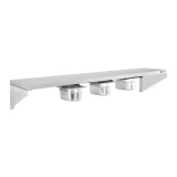 Raft de perete din oțel inoxidabil pe suporturi cu recipiente GN1/9 4