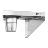 Raft de perete din oțel inoxidabil pe suporturi cu recipiente GN1/9 5