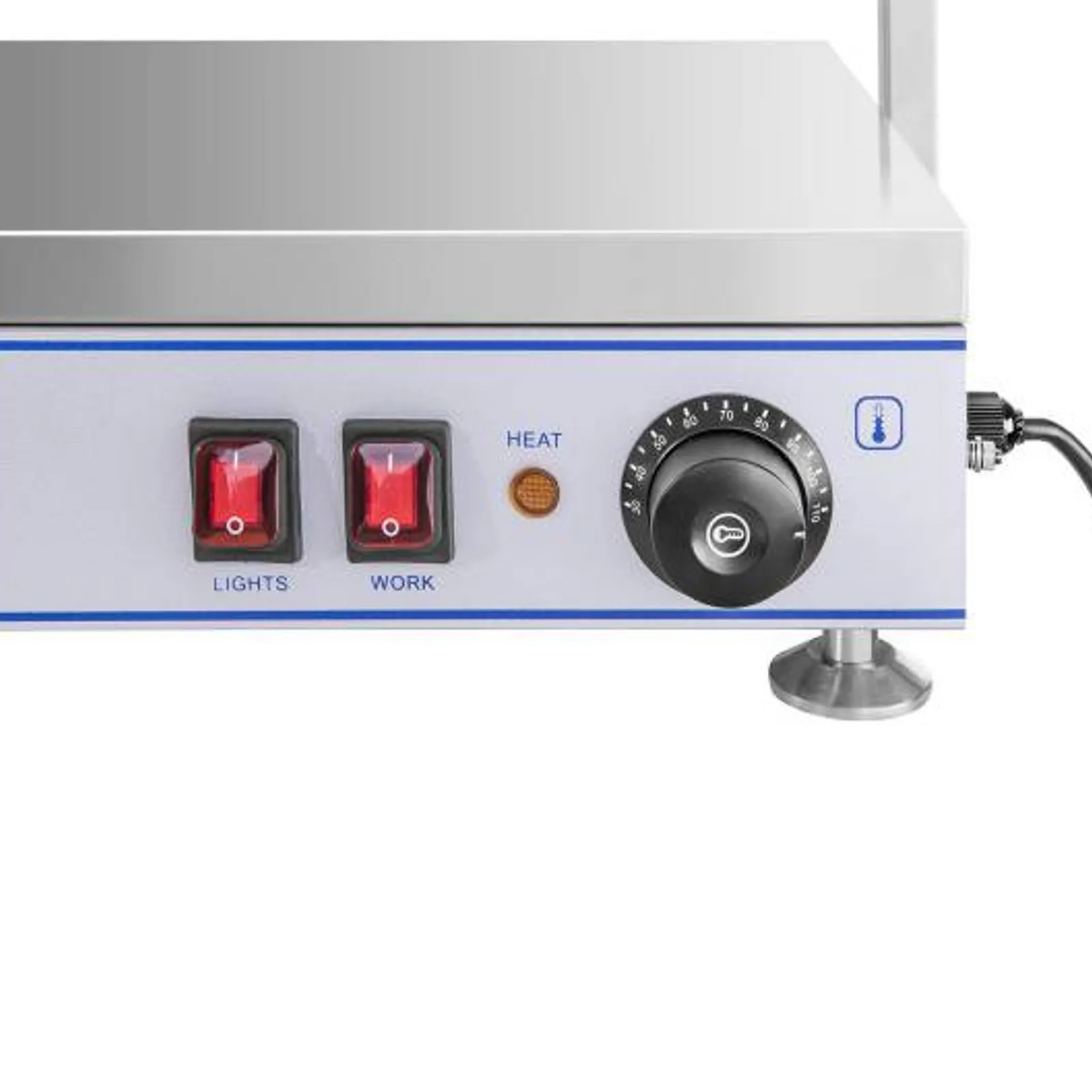 Compact electric heating tray with 4 halogen lamps, 2000W, 230V 4