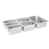 Royal Catering 6 x GN 150 mm-es, 55 literes, csapokkal ellátott, szabadon álló vízfürdő 7