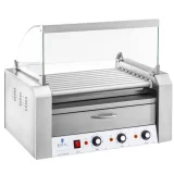Grill s valjcima s poklopcem i ladicom za grijanje za 16 hot-dogova 2200 W 230 V Royal Catering