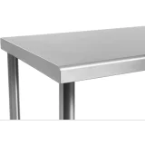 Masă de bucătărie cu blat din oțel inoxidabil și raft inferior, 200x60cm 3