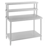 Edelstahl-Arbeitstisch für den gewerblichen Einsatz mit 120 x 60 cm großer Ausziehplatte 2