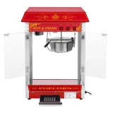 Aparat profesional de popcorn mobil de înaltă performanță pe cărucior, 230 V, 1,5 kW, roșu 4
