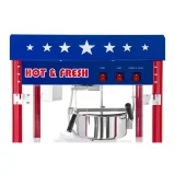 Aparat mobil de popcorn TEFLON 1600W cu cărucior 6