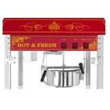 Aparat profesional de popcorn reglabil, de înaltă performanță, 230 V, 1,6 kW, roșu 5