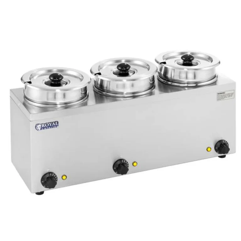 Elektromos levesmelegítő 450 W, 230 V, 3 x 3,8 l