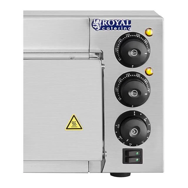 Piec do pizzy 1x40cm jednokomorowy 2000W 230V Timer 120min Royal Catering 6