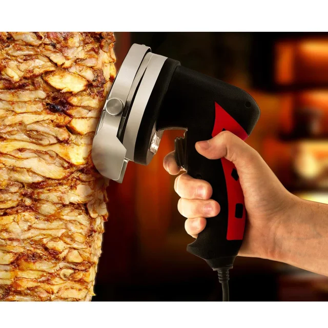 Royal Catering elektromos gyros-kebab kés, 3200 fordulat/perc, 230 V, 80 W