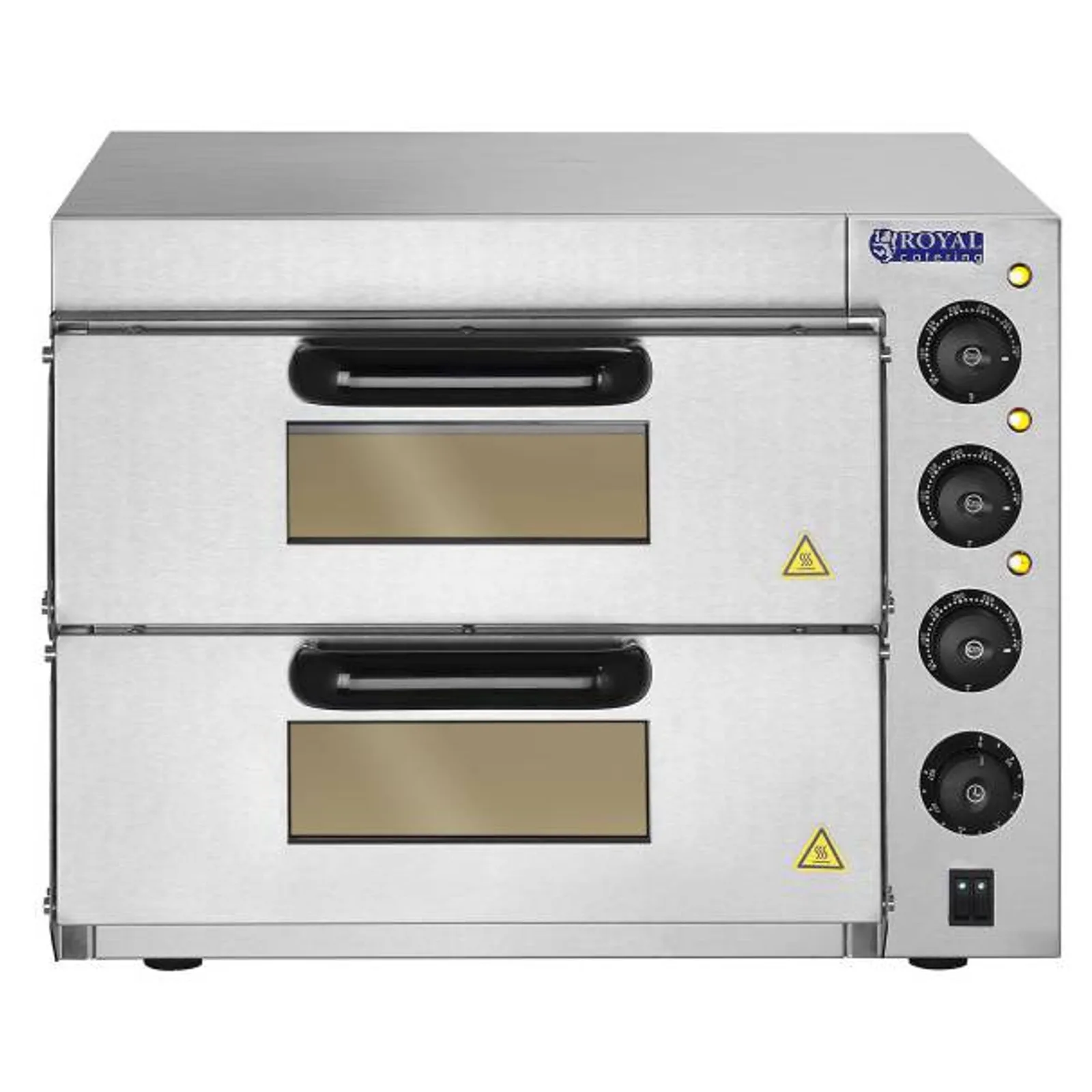 Profesjonalny piec do pizzy podwójny 2 x 40cm 3000W 230V Royal Catering 4