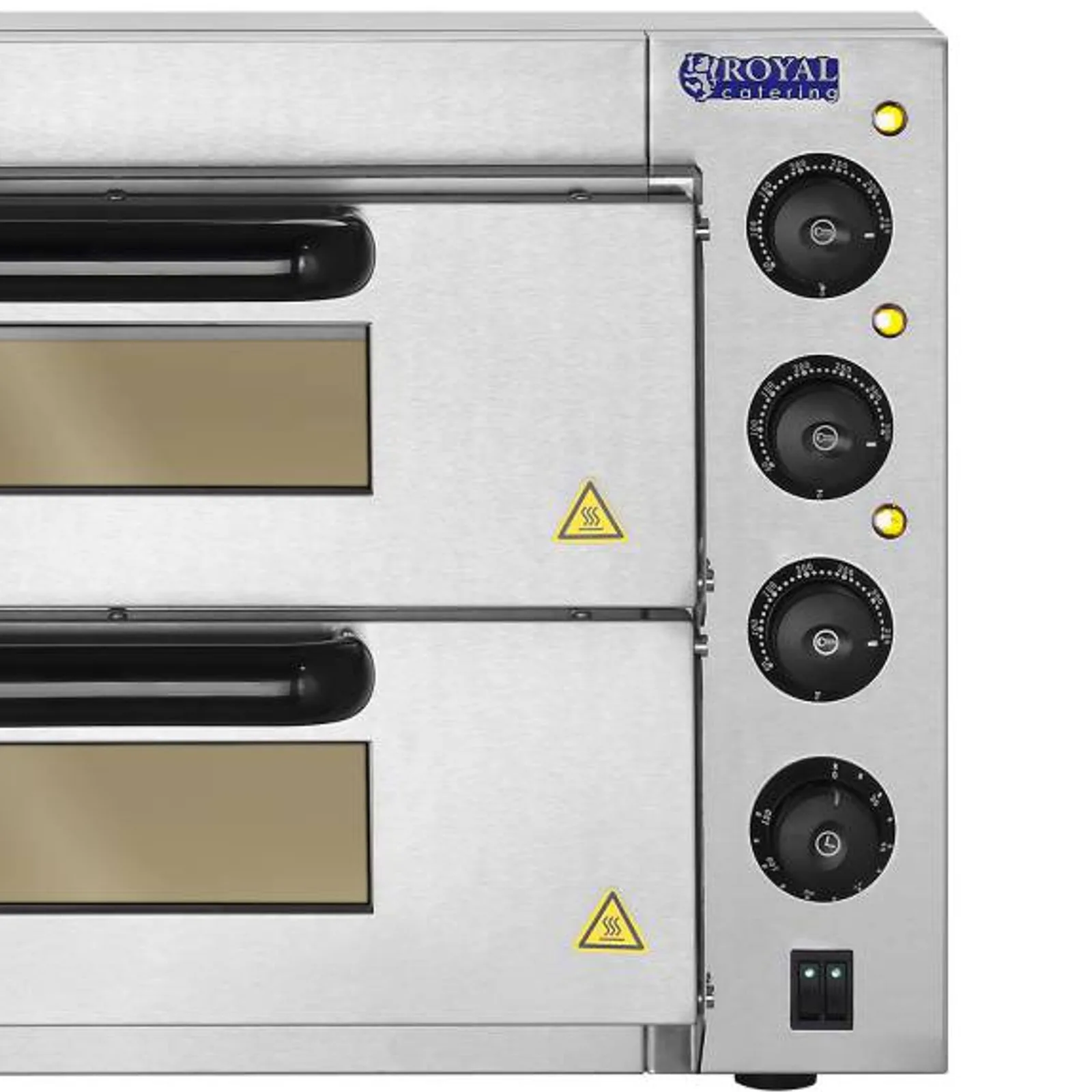 Profesjonalny piec do pizzy podwójny 2 x 40cm 3000W 230V Royal Catering 5