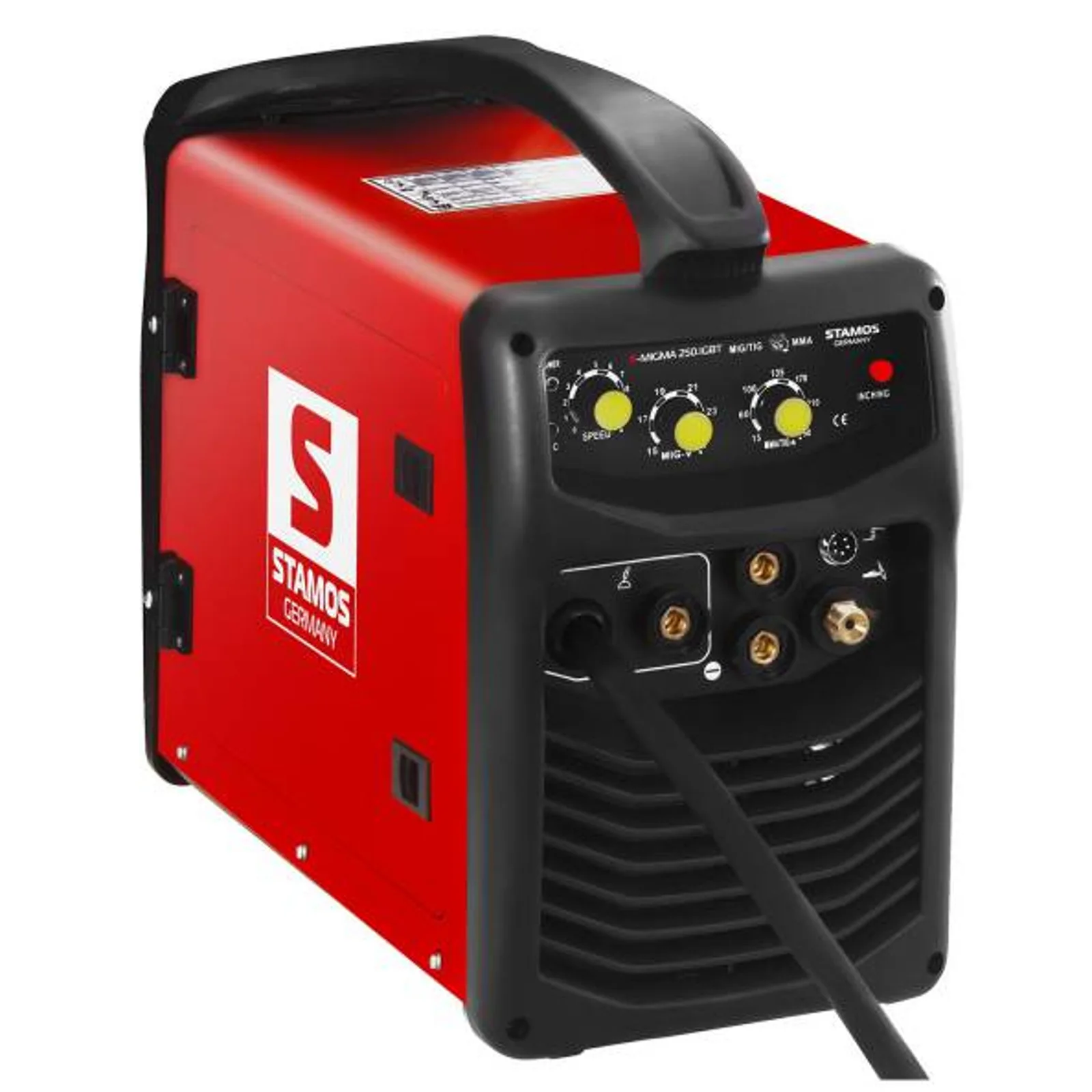 Stamos Germany 250A IGBT MIG/MAG MMA TIG félautomata hegesztőgép + 5 kg huzal