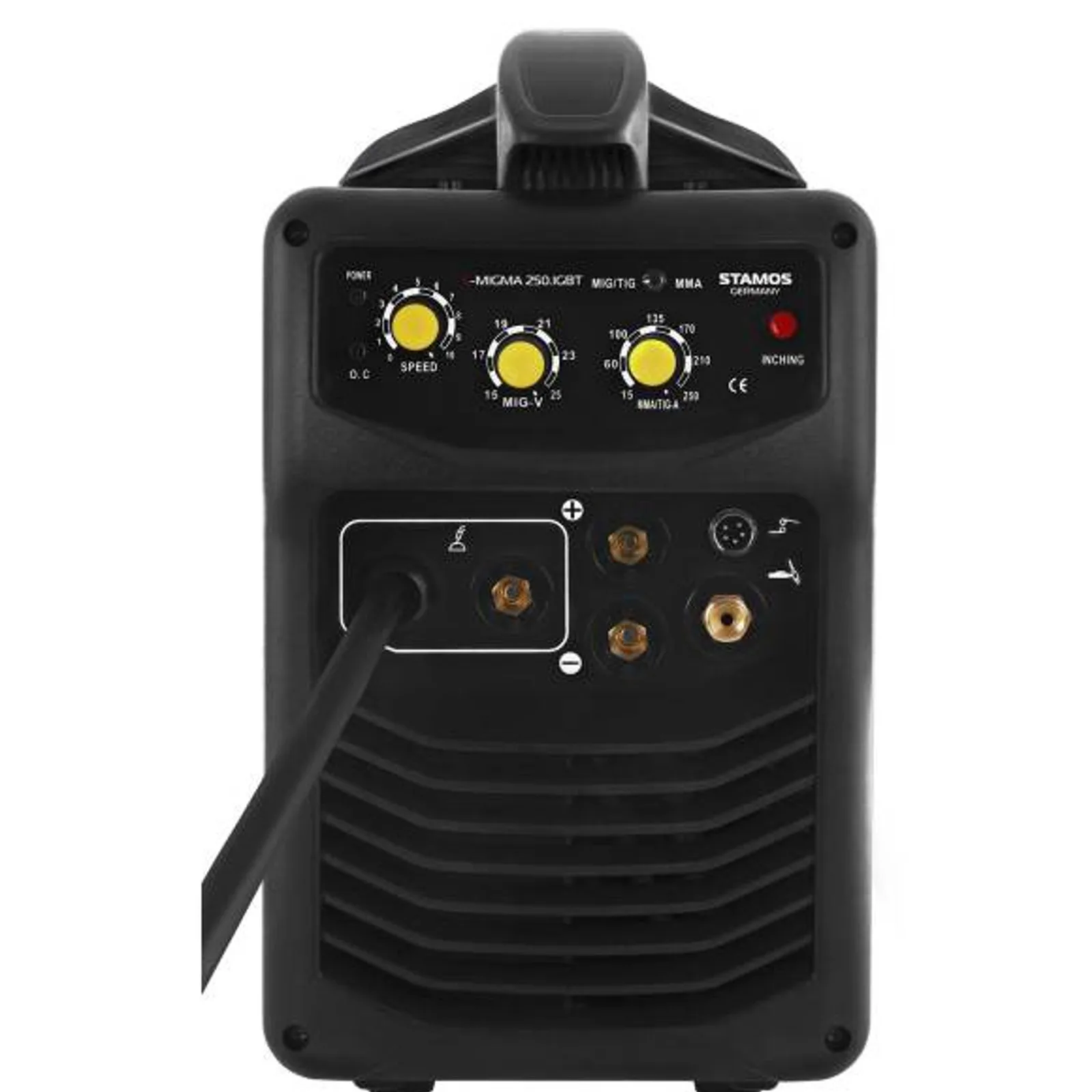 Stamos Germany 250A IGBT MIG/MAG MMA TIG poloautomatický zvárací stroj + 5 kg drôt 5