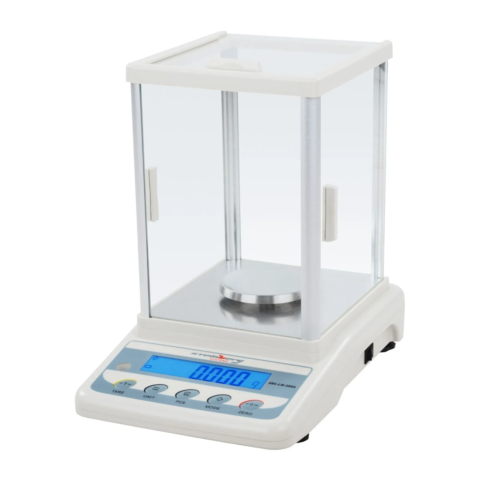 SBS-LW-200A LCD precision balance with draft shield, accuracy 0.001 g to 200 g 6