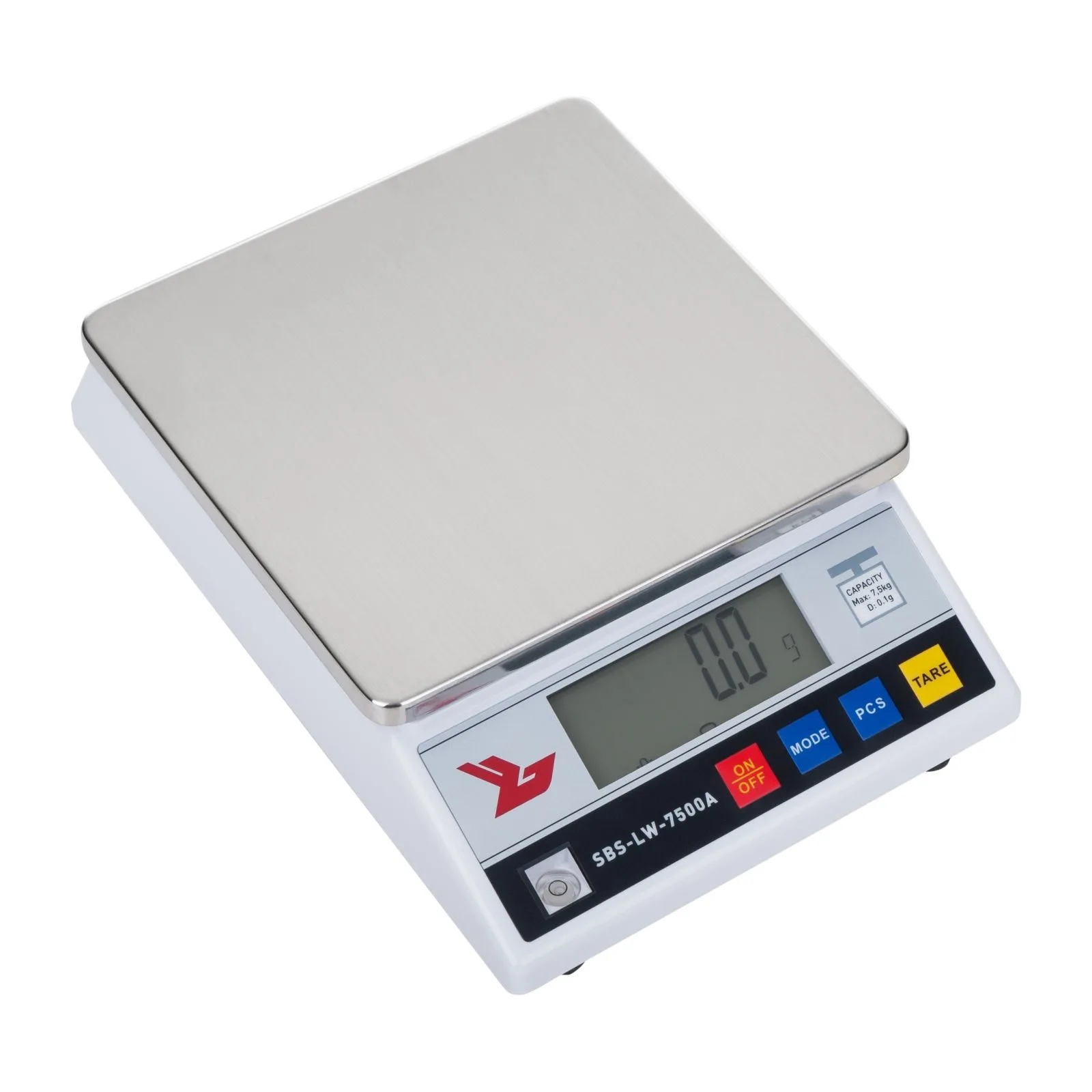 SBS-LW-7500A precíziós mérleg LCD-kijelzővel, pontosság 0,1 g – 7500 g