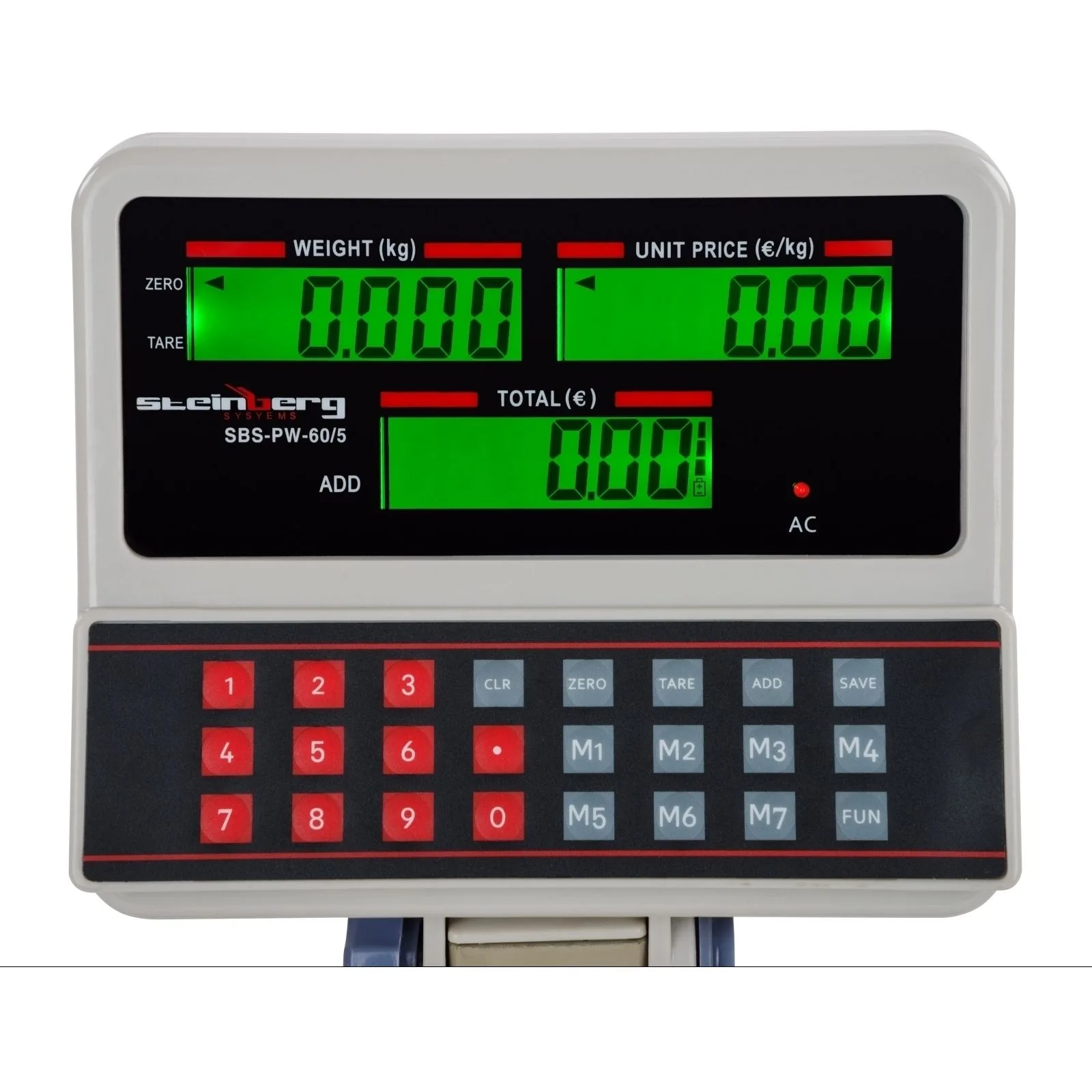 SBS-PW-60 LCD platformmérleg kiskereskedelmi használatra, 60 kg-ig 4