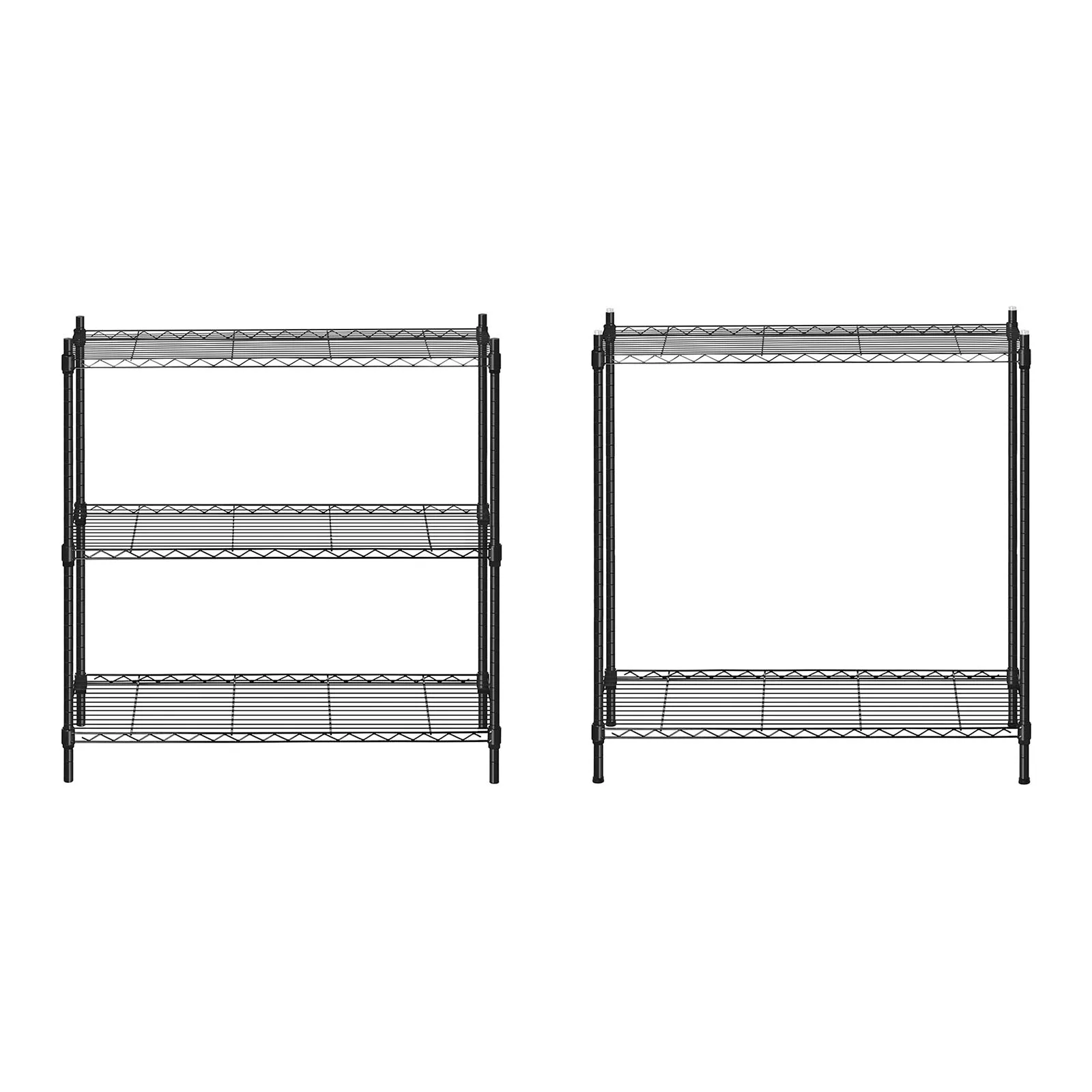 Schwarzes, durchbrochenes Drahtregal, 180 x 90 x 35 cm, bis zu 150 kg 5