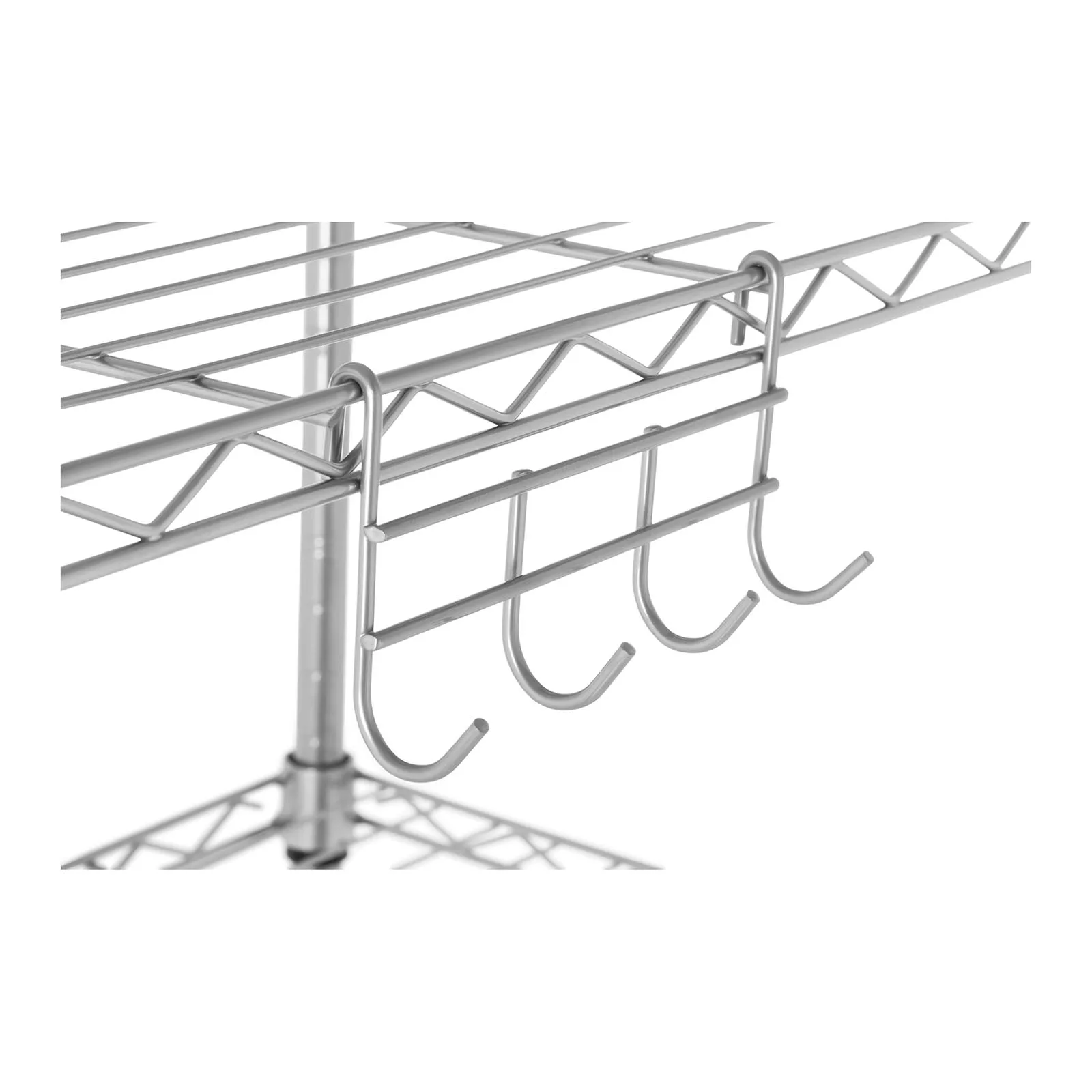 Áttört drótos tárolóállvány, szürke, 150x55x35 cm, max. 150 kg 6