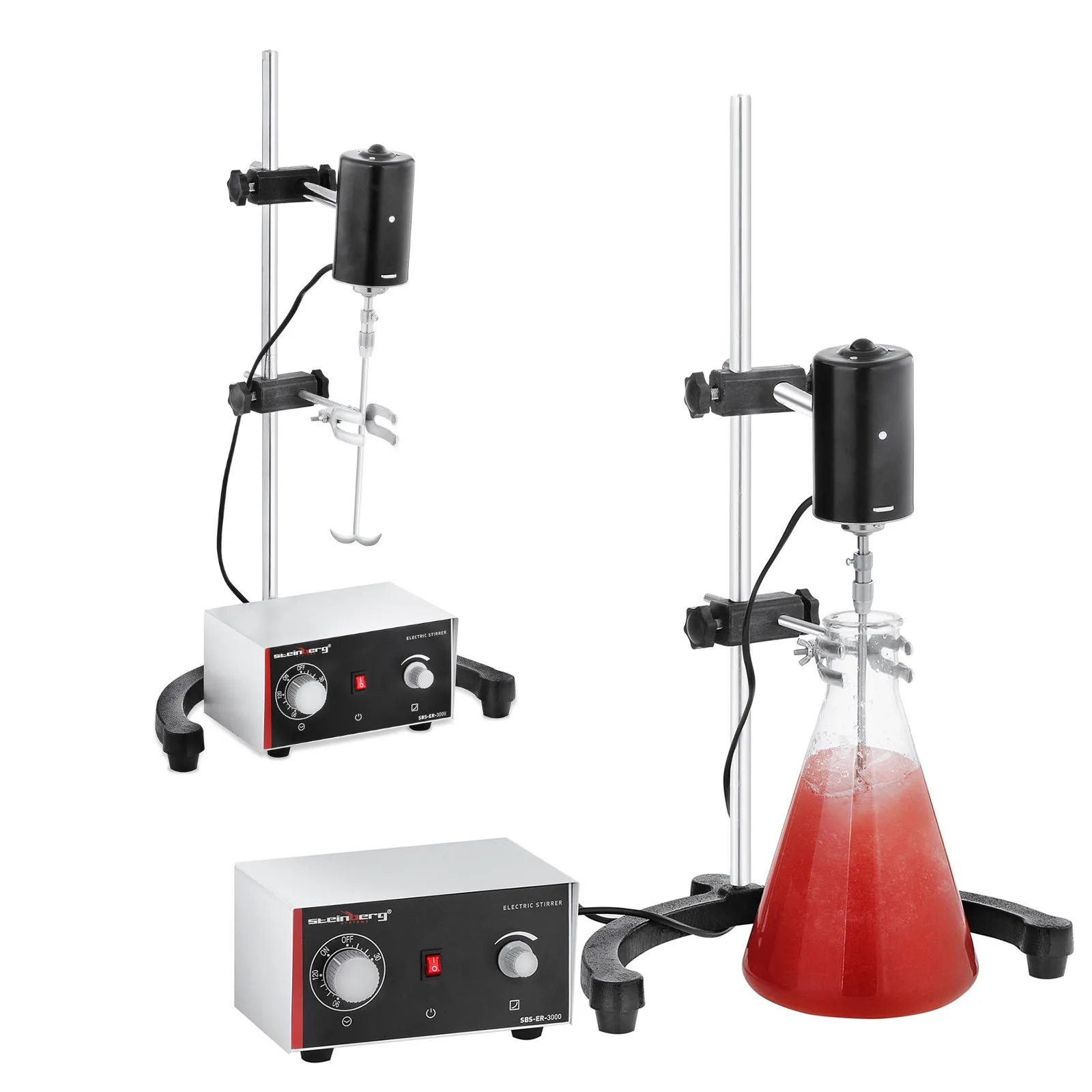 Laboratóriumi mechanikus keverő időzítővel, 3400 fordulat/perc