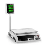 34 x 23 cm Plattformwaage für den Einzelhandel, Netzteil + Akku, 30 kg / 1 g 2