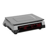 Pokladničná váha 330 x 240 mm s napájacím zdrojom + batériou, 40 kg / 2 g – biela 4