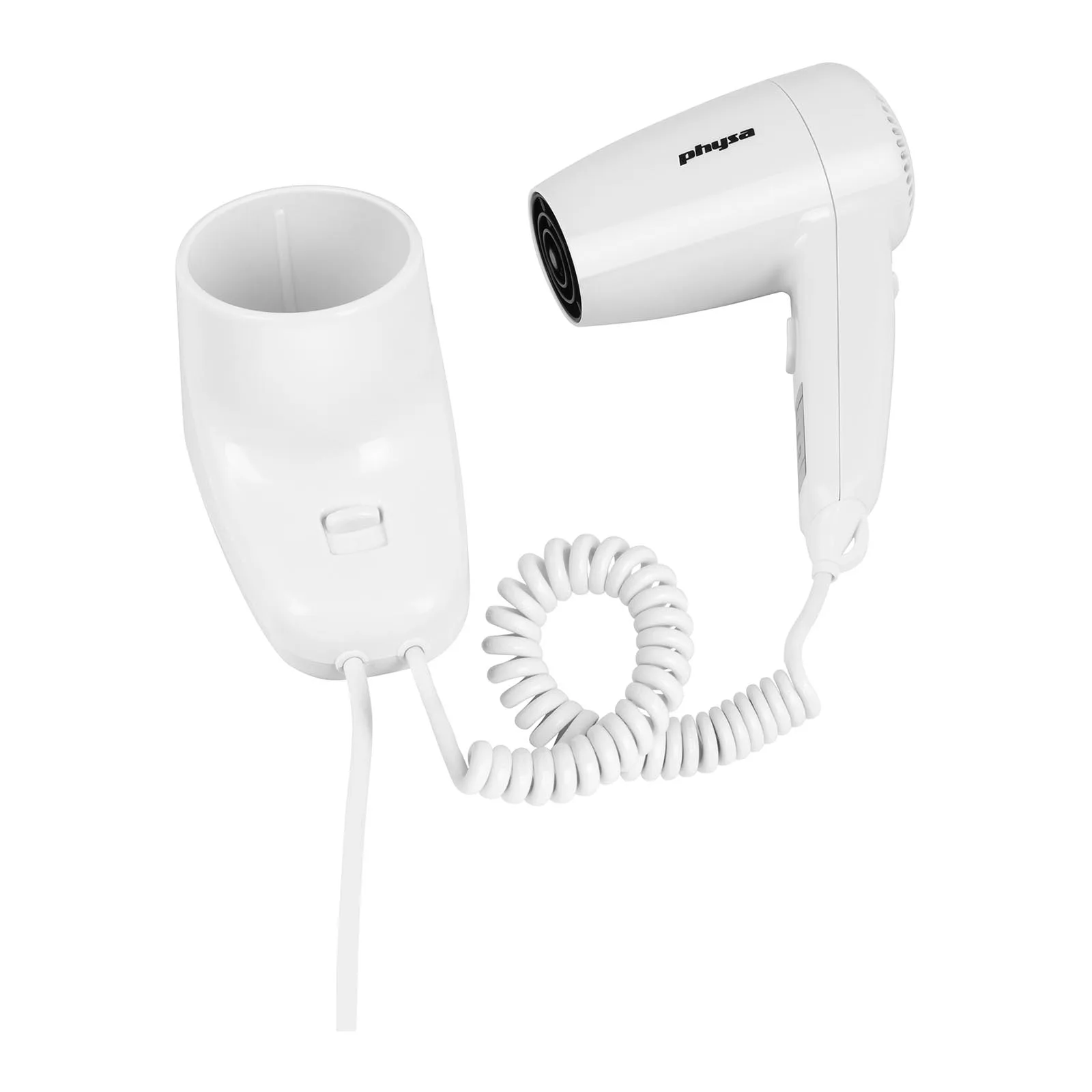 Physa PURUS 1200 W fehér, falra szerelhető szállodai medence hajszárító 5